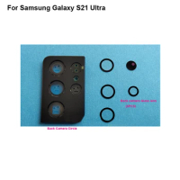 For Samsung Galaxy S21 Ultra Rear Back Camera Glass Lens +Camera Cover Circle Housing Parts Replacement S 21 Ultra S21Ultra