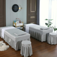 美容床床罩 美容床套 高級感美容床罩單件美容院專用按摩床單三件式帶洞推拿理療床套