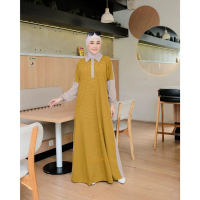 Akira Dress Gamis Model Two Tone Terkini Trend Burgundy 2025