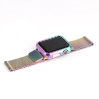 Metal Case Compatible with Apple watch case 44mm 42mm 40mm 38mm Edge protection shell for iwatch 6 5 4 3 2 1 SE diamond case