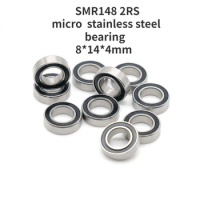Fishing wheel bearing SMR148 2RS micro thin wall stainless steel bearing 8*14*4mm deep groove ball
