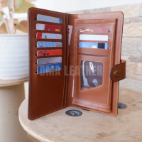 Dompet Pria / Wanita Panjang Kulit Full Asli Garut Coklat