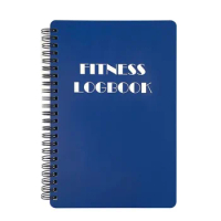 English Interior Fitness Logbook Hard Cover 142P Fitness Plan Book Portable Well-designed A5 Planner