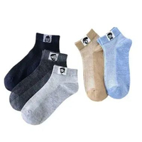 Kaos Kaki Pendek Pria Masculine Label Boat Socks JOFKK71 Black