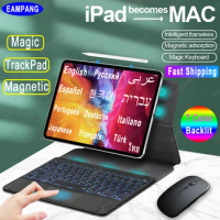 Wireless Magic Keyboard for iPad Air 4 5 10.9 Keyboard Case iPad Pro 11 12.9 2020 2021 2022 Air 5th Generation Magnetic Cover