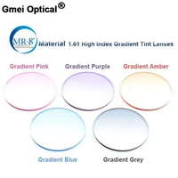 Radiation Protection 1.61 High Index MR-8 Super-Tough Gradient Tint HMC EMI Asphere Anti UV Myopia Hyperopia Prescription Lenses