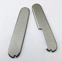 1 Pair Twill Titanium Alloy Handle Scales for 91mm Victorinox Swiss Army Knife