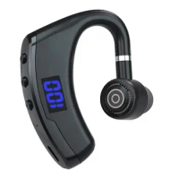 V9 Pro Wireless Bluetooth Ear Hook Headset Led Smart Display Business Handsfree Call Earphones With Microphone