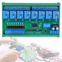 DC 12V 24V 8CH Isolated Input 8CH Output UART RS485 Relay Module DIN35 C45 Rail Relay Module Switch Relay Board Module