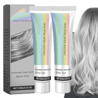 Ditrain Hair Color Silver Dye - Dit Hair Hair Dye 2-In-1 Extract Silver Hair Dye Essence Extract Sil
