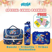 Skoola Bundling Promo - Tas Bekal + Tempat Makan Anak + Botol Minum Anak - Ranchi Tribox Tribottle B
