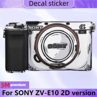For SONY ZV-E10 2D version Camera Body Sticker Protective Skin Decal Vinyl Wrap Film Anti-Scratch Protector Coat