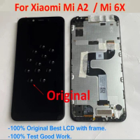 Original Good For Xiaomi Mi A2 MIA2 6X Mi6X LCD Display Touch Screen Digiziter Assembly With Frame Sensor Mobile Pantalla