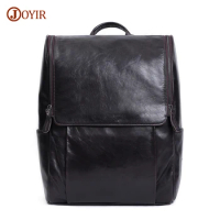 JOYIR Men's Backpack Genuine Leather 15"Laptop Backpack Men Leather Backpacks For Teenager Men Casual Daypacks Mochila Male 6390