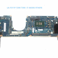 LA-F311P For DELL 7290 7390 W/SR3L8 I7-8650U i5-8350U Laptop Motherboard CN-0T46Y8 0T46Y8 02D68W 100% Full