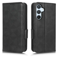 Suitable For Samsung Galaxy A54 5G flip symmetrical triangle holster leather wallet for SamsungA54 A54 5G Mobile Phone Case