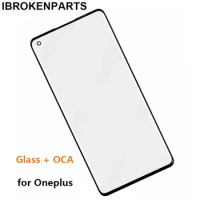 5PCS Curved Glass With OCA Glue Film for Oneplus 1+ 7 8 9 10 Pro ACE2 LCD Touch Screen Lens Cover Repair Replacement Parts