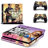 Grand Theft Auto GTA 5 PS4 Sticker Play station 4 Skin PS 4 Sticker Decal Cover For PlayStation 4 PS4 Console &amp; Controller Skins