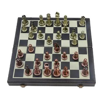 Metal Chess Set for Adults Chess with Chess Pieces Folding