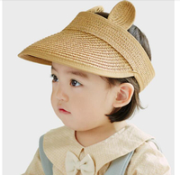 嬰兒遮陽帽夏季可愛超萌男童女童草帽寶寶帽子太陽帽兒童防曬帽 全館免運