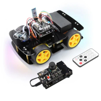 Freenove 4WD Car Kit for Arduino UNO R3 V4, Line Tracking, Obstacle Avoidance, Ultrasonic Sensor, IR Wireless Remote