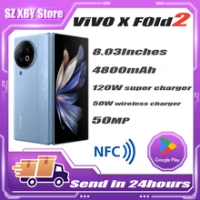 VIVO X Fold2 VIVO X Fold 2 Origina NFC Smartphone 8.03'' 2K E6 AMOLED Snapdragon 8Gen2 4800mAh 120W Charge 50W Wireless 50MP
