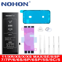 NOHON Battery For iPhone Apple 12 X Pro XS Max 11 P 5 6 S SE Plus Mini iPhone11 iPhoneSE iPhone12 iPhoneSE iPhone6S Baterias