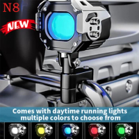 N8 Led 65W Motorcycle Fog Light Spotlight Auxiliary Light For BMW R1200GS R1250GS ADV YAMAHA Tenere 700 TRACER 900 Tmax 500 530