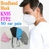 FFP2 headband Mascarillas CE Mask KN95 Mask Black White 5 Layers Face Mask KN95 Filter Respirator mouth Mask Adults filter