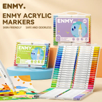 ปากกาอะคริลิค ENMY 60 สี ปลอดภัยต่อผิว ไม่มีกลิ่น หมึกสีสันสดใสให้สีที่ชัดเจนและโดดเด่นบนกระดาษสีดำ