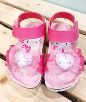 【震撼精品百貨】Hello Kitty 凱蒂貓~台灣製Hello kitty正版兒童勃肯涼鞋-緞帶桃色(13~19號)