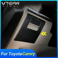 Vtear Interior Car Glove Box Cover Decoration Storage Handle Bowl Anti-Scratch Trim Accessories Parts For Toyota Camry 2020