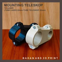 mounting laser, tube teleskop 30 mm tube laser 20 mm - Bahan PETG 3D Print hitam