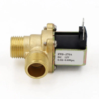 [HOT NMHV RTG 511] Hot 220V DC 12V 24V DN15 G1/2 Brass Electric Solenoid Valve Normally Closed Water
