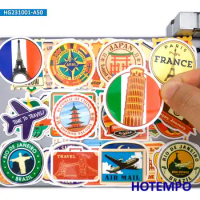 20/30/50Pieces Air Journey City Landscape Retro Poster Travel Stickers for Kids Scrapbook Luggage Bike Car Phone Laptop Sticker