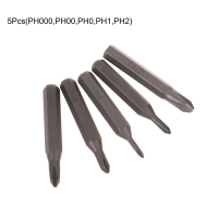Mũi Tuốc Nơ Vít, 5 Cái, Kích Thước PH0000 PH000 PH00 PH0 PH1 PH2, Chuôi Lục Giác 4mm, Bộ Dụng Cụ Tuố