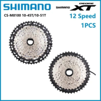 Shimano Deore XT M8100 Series CS-M8100 Cassette 12 Speed 10-45T/10-51T 1PCS MTB For Mountain Bike Riding Parts Original