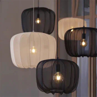 Japanese Apple Chandelier Staircase Duplex fabric net light minimalist living dining room clothing store decorative lantern lamp