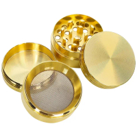 【จัดส่งจากประเทศไทย】 ✹ที่บดสมุนไพร 40มม. 50มม. 55มม. 63มม. Grinder 4 ชั้น 63mm สีทึบ วัสดุโลหะ บดได้