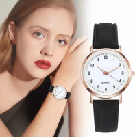 Ladies Luminous Quartz Watch Digital Leather Watch Ladies Quartz Watch montre homme saat erkek kol saati relógio masculino