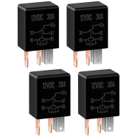 Bộ 4 relay ô tô 12V 30A, relay 12V 5 chân cho xe tải