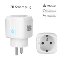 Matter 16A FR WiFi Smart Plug Smart Home Timing Apple Homekit Smartthings APP Control Via Alexa Google Home