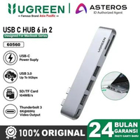 HUB UGREEN USB C For MacBook Laptop Thunderbolt 3 USB 3.0 HDMI SD TF 80856 6 iN 2