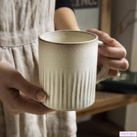 有關居家水杯陶瓷茶杯500ML咖啡杯拿鐵杯拉花杯高級感馬克杯啞光做舊復古陶瓷咖啡杯