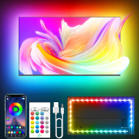 LED lights 18.0ft LED lights for 40-75 inch behind lighting RGB color changing backlight with app & 
