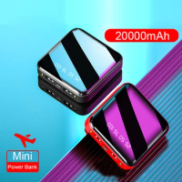 Mini Power Bank 20000mAh For Xiaomi Mi Powerbank Pover Bank Charger Dual Usb Ports External Battery Poverbank Portable