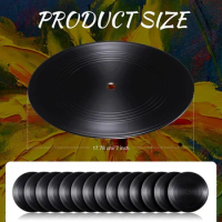 Blank Vinyl Records 7 Inch CD For Room Decor CD Wall Decor Vinyl Records Decor Black Fake Records Decor (12 Pieces)