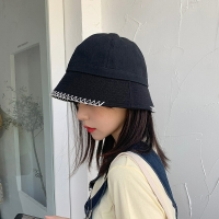 韓國同款帽子女春夏季網紅時尚個性鎖邊顯臉小遮陽百搭盆帽漁夫帽