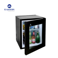 Glass door eco no noise mini bar fridge freezer hotel bedroom supplies portable cooler ref mini bar fridge 40L refrigerator