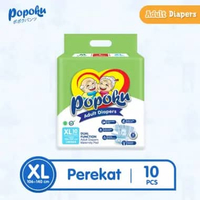 Popoku Adult Diapers XL10 (106-140cm) Isi 10 Pcs - Popok Dewasa Manula Lansia Orang Tua